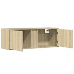 vidaXL Meuble TV mural avec lumières LED chêne sonoma 100x31x35 cm