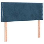 vidaXL Sommier à lattes de lit avec matelas Bleu foncé 100x200 cm