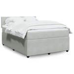 vidaXL Sommier à lattes de lit et matelas Gris clair 160x200cm Velours