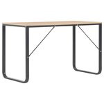 vidaXL Bureau d'ordinateur Noir et chêne 120x60x73 cm