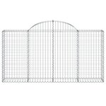 vidaXL Paniers à gabions arqués 50 Pièces 200x30x100/120 cm Fer galvanisé