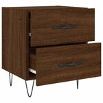 vidaXL Table de chevet chêne marron 40x35x47 5 cm bois d’ingénierie