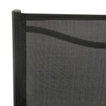vidaXL Chaises de jardin lot de 2 Textilène et acier Noir anthracite