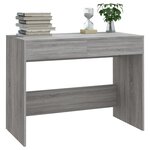 vidaXL Bureau sonoma gris 101x50x76 5 cm bois d'ingénierie