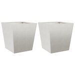 vidaXL Jardinières 2 Pièces 40x40x40 cm acier inoxydable