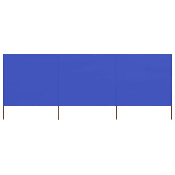 vidaXL Paravent 3 panneaux Tissu 400 x 160 cm Bleu azuré