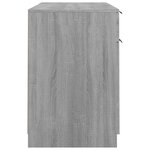 vidaXL Bureau avec armoire latérale Sonoma gris Bois d'ingénierie