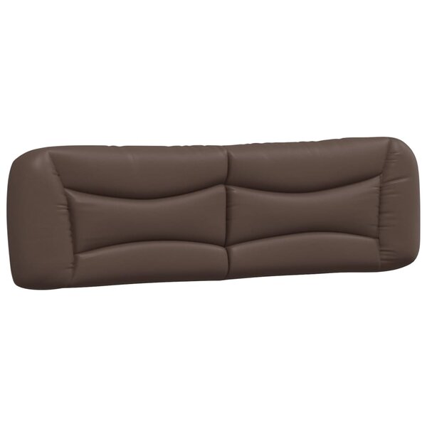vidaXL Coussin de tête de lit marron 180 cm similicuir