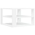 vidaXL Table basse blanc 59 5x59 5x40 cm bois d'ingénierie