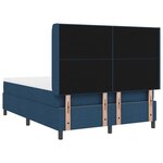Box Spring Bed vidaXL avec Matelas & LED Bleu 140x190 cm Tissu