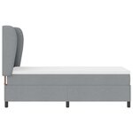 Lit à ressorts avec matelas vidaXL en gris clair  80x200 cm  tissu