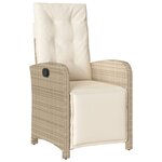 vidaXL Ensemble à manger de jardin avec coussins 5Pièces Beige poly rotin
