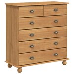 Hutch vidaXL « ASKIM » Marron doré 91x40x199 5 cm Bois massif Pin