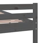vidaXL Cadre de lit sans matelas gris bois massif 160x200 cm