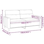 vidaXL Canapé à 2 places Taupe 140 cm Tissu