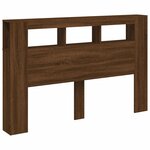 vidaXL Tête de lit à LED chêne marron 160x18 5x103 5cm bois ingénierie