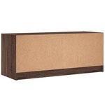 vidaXL Meuble TV avec portes en verre chêne marron 102x37x42 cm