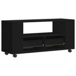 vidaXL Meuble TV noir 102x34 5x43 cm bois d'ingénierie