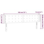 vidaXL Tête de lit avec oreilles Cappuccino 183x16x78/88 cm Similicuir