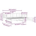 vidaXL Lit coulissant sans matelas blanc 2x(90x190) cm