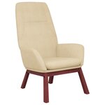 vidaXL Chaise de relaxation Crème Tissu