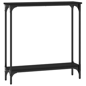 vidaXL Table console noir 75x22 5x75 cm bois d'ingénierie