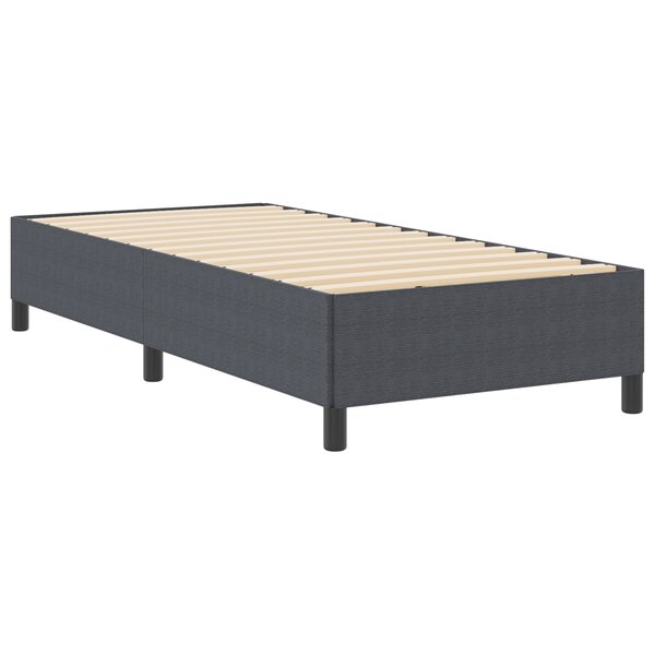 vidaXL Cadre de lit gris foncé 80x200 cm tissu côtelé