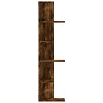 vidaXL Étagère d'angle murale chêne fumé bois d'ingénierie