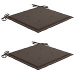 vidaXL Chaise à bascule avec coussin taupe Bois de teck solide