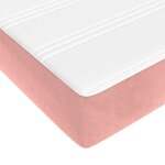 vidaXL Matelas de lit à ressorts ensachés rose 120x210x20 cm velours