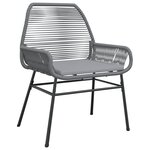 vidaXL Ensemble de salle à manger de jardin 9 pièces avec coussins en rotin poly gris
