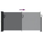 vidaXL Auvent latéral rétractable noir 100x300 cm