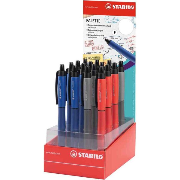 Stylo roller palette  présentoir de comptoir de 16 stabilo
