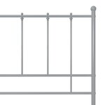 vidaXL Cadre de lit Gris Métal 180x200 cm