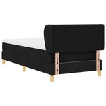 Sommiers Box Spring avec Matelas VidaXL Noir 90x200 cm Tissu