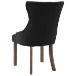 vidaXL Chaises à manger lot de 2 noir tissu