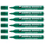 Marqueur Permanent 2000C Corps Alu Vert pointe Ronde 1 5-3 mm x 6 EDDING
