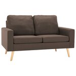 vidaXL Ensemble de canapés 2 Pièces Tissu Marron