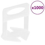 vidaXL Clips de nivellement de carreaux 1000 Pièces 3 mm