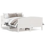 vidaXL Cadre de lit sans matelas blanc 140x200 cm bois de pin massif