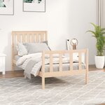 vidaXL Cadre de lit sans matelas 100x200 cm bois massif de pin