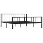 vidaXL Cadre de lit sans matelas noir métal 180x200 cm