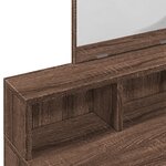 vidaXL Coiffeuse avec miroir chêne marron 80x41x144 5 cm