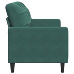 vidaXL Canapé à 2 places Vert foncé 140 cm Velours