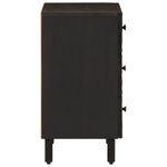 vidaXL Table de chevet noir 50x33x60 cm bois de manguier massif