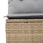 Ensemble de canapés de jardin 10 pièces avec coussins beige en rattan poly