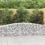 vidaXL Paniers à gabions arqués 6 Pièces 400x50x60/80 cm Fer galvanisé
