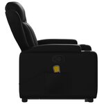 vidaXL Fauteuil inclinable de massage Noir Similicuir