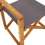 vidaXL Chaises pliables de jardin lot de 6 gris foncé tissu