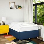 vidaXL Cadre de lit sans matelas bleu 120x190 cm tissu